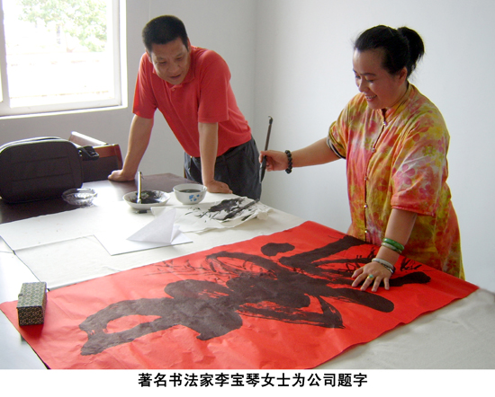 著名書法家李寶琴為公司題詞